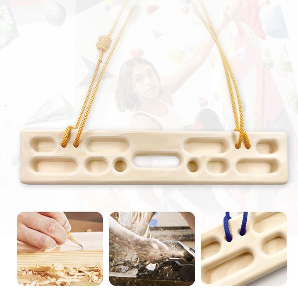 

cords slings and webbing climbing board multifunctional hanging wooden finger enhance strength rock lever pullup training 230314