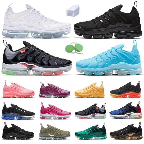 

2023 tn plus mens running shoes university blue triple black white bred since 1972 royal atlanta yolk yellow volt gradients cherry men women