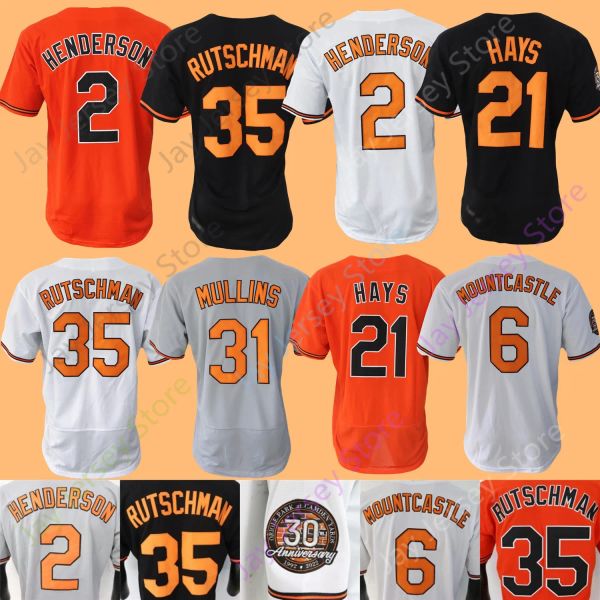 

custom baseball jersey cal ripken adley rutschman gunnar henderson ryan mountcastle cedric mullins austin hays grayson rodriguez mccann fraz, Blue;black