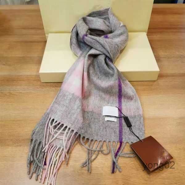

winter 100% cashmere designer scarf high-grade soft thick fashion mens womens luxury scarves neutral classic plaid large capes3yk, Blue;gray