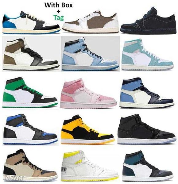 

1 basketball shoes dark mocha turbo green lucky green chameleon mushroom pass the torch new love first class flight men 1s sports sneakers, Black