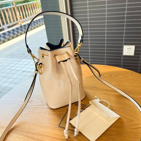 

microfiber solid drawstring bucket handbag women crossbody bag