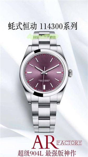 

2023new ar produces 114300 oyster constant motion watch with 3132 movement sapphire crystal mirror 904l fine steel case size 39mm montre de, Slivery;golden