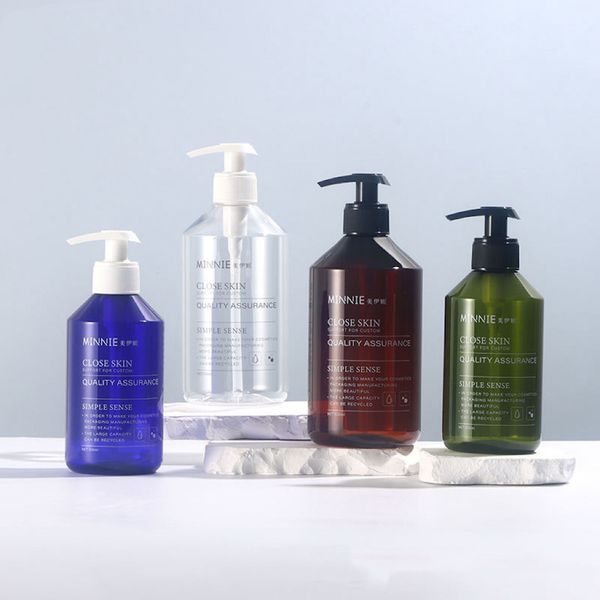 

fashion bath tools pet empty bottles of shampoo body lotions 300ml 500ml liquid soap dispenser switch pump bottle