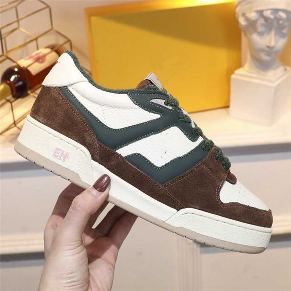 

luxury design bowling shoes 2023 fendyity fashionable men's and women's letter logo casual outdoor sports shoes 02-05