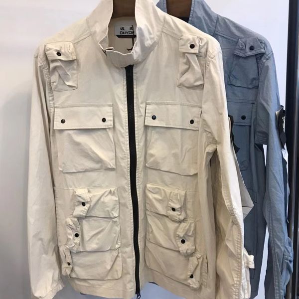 

duyou mens jackets windbreaker zip hooded sunscreen outerwear hip hop designer coats armband fashion spring and autumn waterproof parkas siz, Black;brown