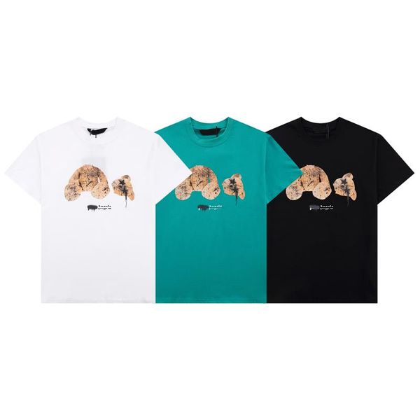 

summer short sleeve t-shirt men's designer stars eyes severed bear bear short sleeve casual loose men's and women's tide bran, White;black