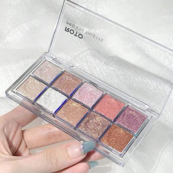 

makeup tools 10 color earth flash eye shadow plate pearl ins professional artist waterproof palette 230314