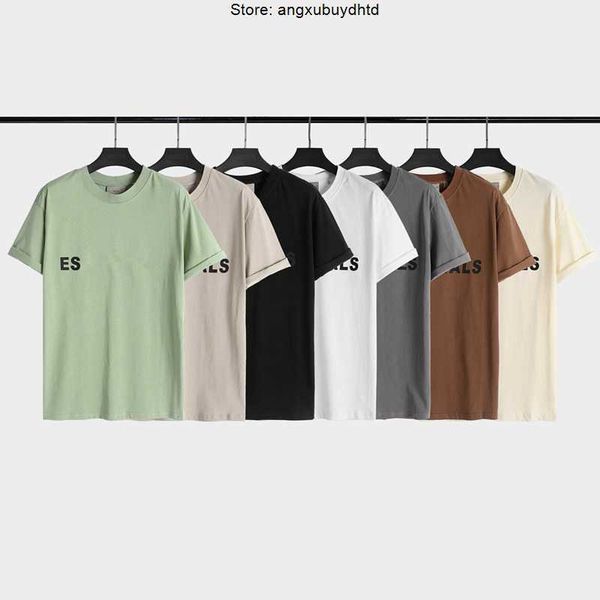 

2023 ess designer women mens t shirts chest letter tshirts short sleeve oversized e loose t-shirts couple oversize casual, White;black