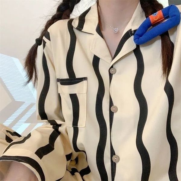 

women's sleepwear women pyjamas sets winter and autumn stripe pyjamas women clothing pajamas cotton material long sleeve pijamas sleepw, Black;red
