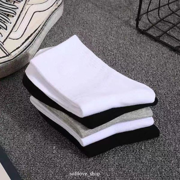 

mens socks women men cotton all-match classic ankle hook breathable white football basketball sports luxury sock, Black