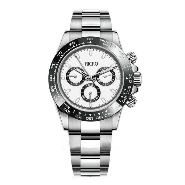 

men's mechanical watch ceramic ring mouth multi-functional automatic movement no timing function 40mm size made of 316 fine s211r, Slivery;brown