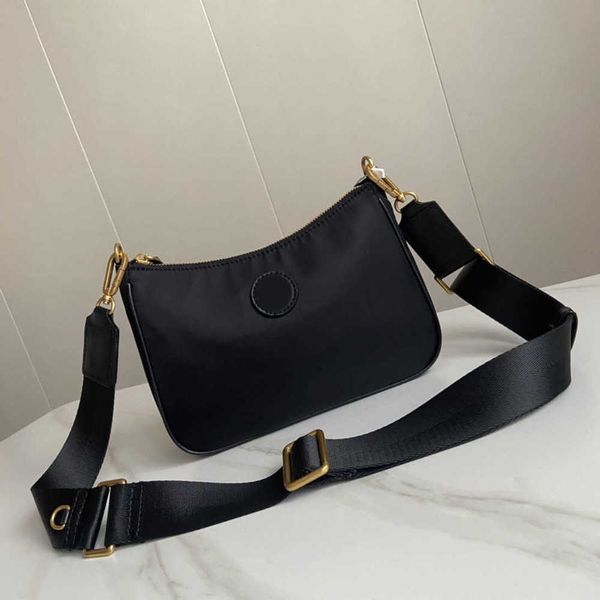 

cross body designer shoulder bags luxury nylon casual handbags wide strap hobo bags women's leather messenger bags 220920