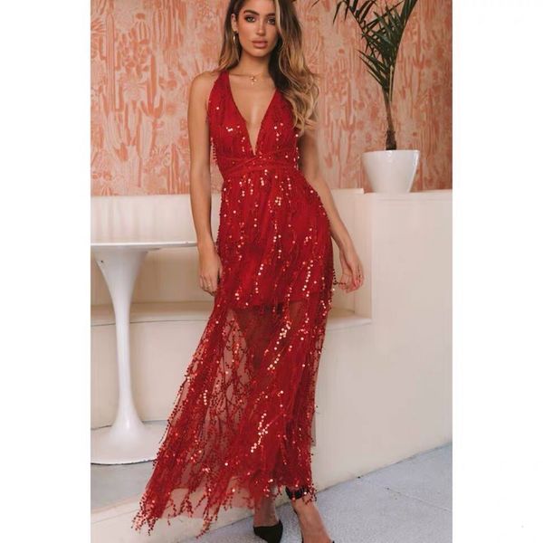 

party dresses european style sequined woman dress sequined banquet vestido summer spaghetti strap party woman dress 230314, White;black