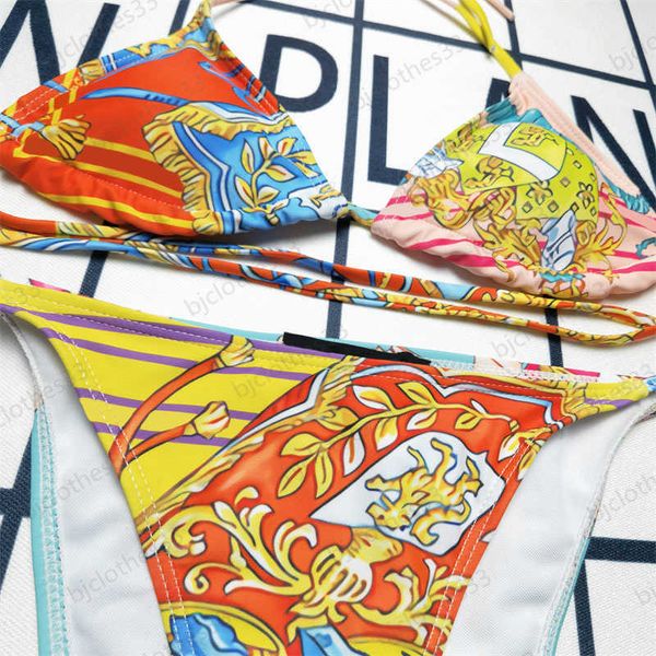 

luxury swimwear fashion color matching trend girl swimwears chest pad design lace-up style beach two-piece set summer swimsuit women 0912, White;black
