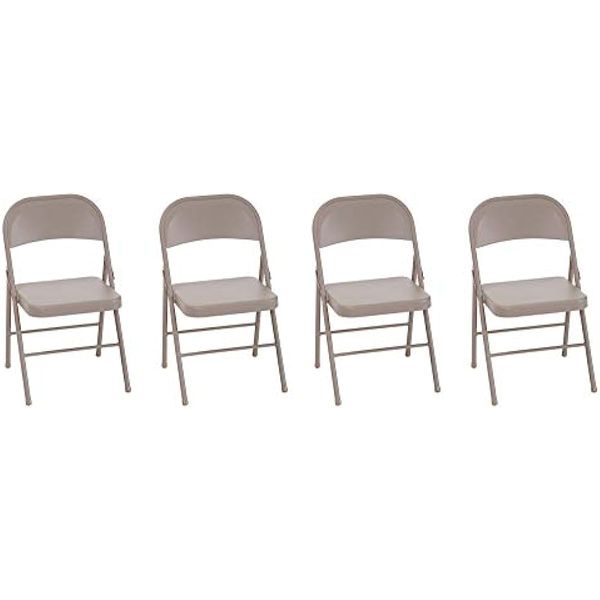 

cosco steel folding tan 4 pack chair