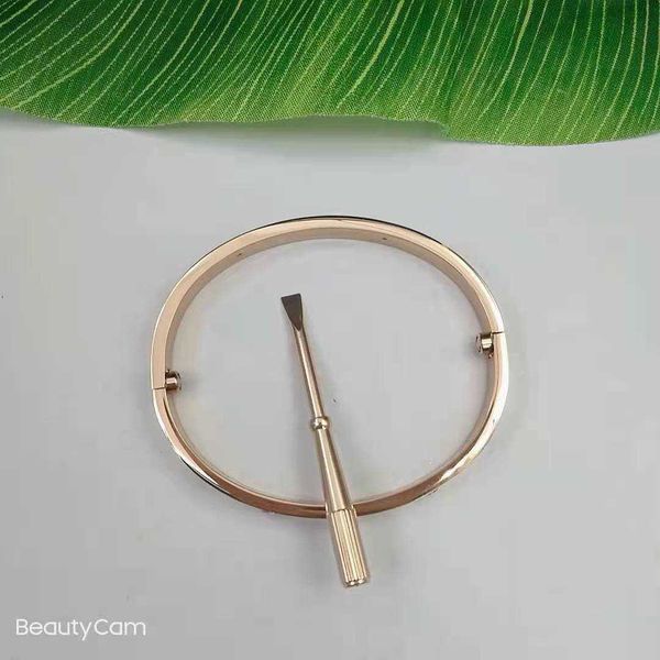 

original designer card 's fifth-generation titanium steel screwdriver couple bracelet crossing 18k rose gold men's and women', Black