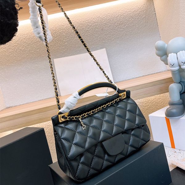 

genuine leather women bags metal handle mini handbag luxury shoulder designer bags fashion sheepskin cross body messenger purses handbags ba