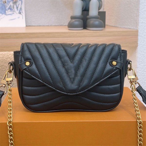 

luxury handbag shoulder multi pochette bag brand designer seam leather ladies metal chain messenger chain bags wholesale 2023