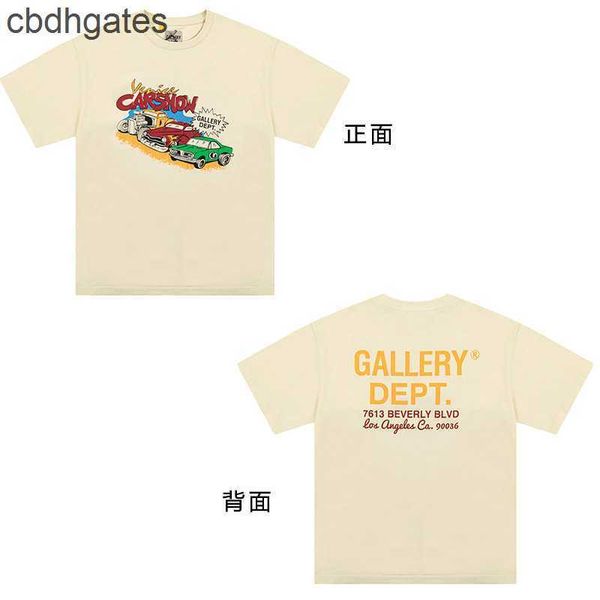 

color dept mens galleryes t fashion shirt shirts fog 2023 brand high street printing loose couple short sleeve t-shirt men's half 69j6, White;black