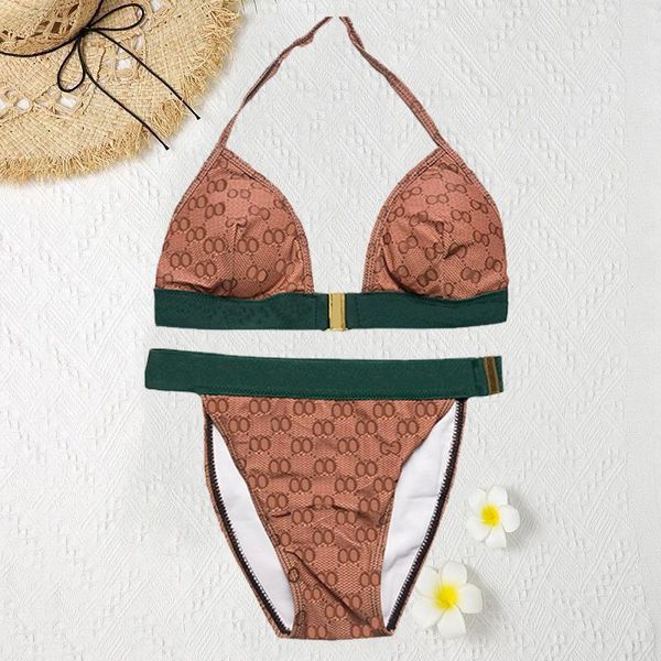 

Designer Bikinis Woman Sexy Bikini Fashion Letter Pint Swimsuits Summer Swimwear Beach Luxury Bathing Suits Two Pieces Set Swimsuit -XL