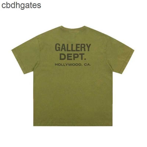 

brand dept mens fashion galleryes t shirt letter shirts 22ss wash 2023 american short sleeve t-shirt men women high street half ucvt, White;black