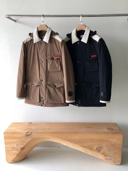 

duyou mens jackets windbreaker zip hooded sunscreen outerwear hip hop designer coats armband fashion spring and autumn waterproof parkas siz, Black;brown