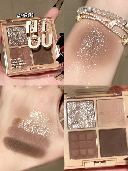 

makeup tools sishi fireworks eye shadow plate four color matte mashed potato sequins earth yb01 grain plat eyeshadow palette 230314