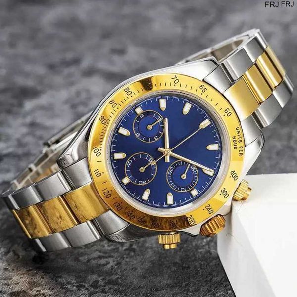 

designer watches rolax mens mechanical automatic 2023mens japan vk chronograph movement full stainless steel frj dexz, Slivery;brown