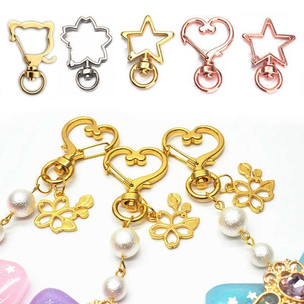 

keychains 10pcs/lot heart she lobster bule keychain pendant diy accessories crafts jewelry making tools l230314, Silver