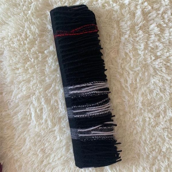 

magic cashmere scarf classic 100% 180 30cm231e, Blue;black