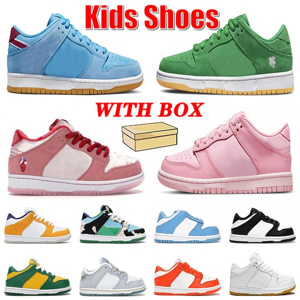 

2023 arrival kids sneakers running shoes toddler children youth infants triple pink phillies strangelove chunky unc panda syracuse trainers, Black