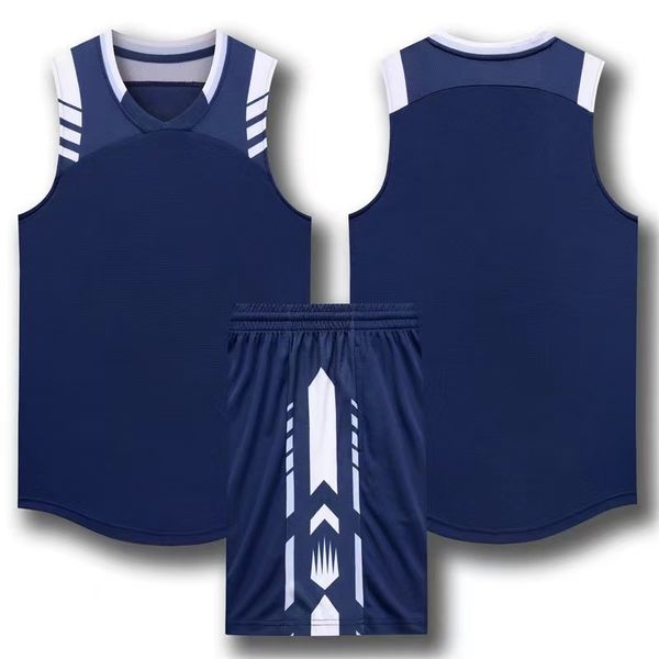 

men's tracksuits large size v-neck basketball uniform training clothes gym suit sports garment men team clothing underwaist present, Gray