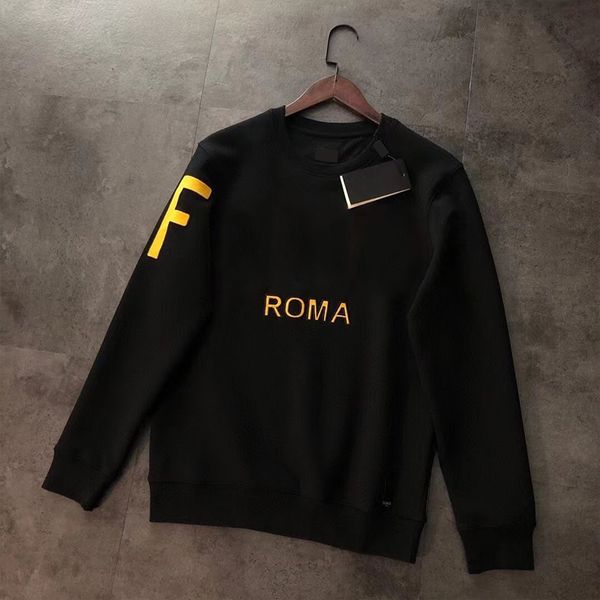 

mens hoodie designer sweatshirt hoodie womens oversize hoody chest embroidered badge logo pullover winter sweatshirt, Black