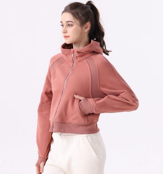 

women's hoodies sweatshirts full zipper outdoor leisure sweater gym clothes jackets exercise running hooded coat, Black