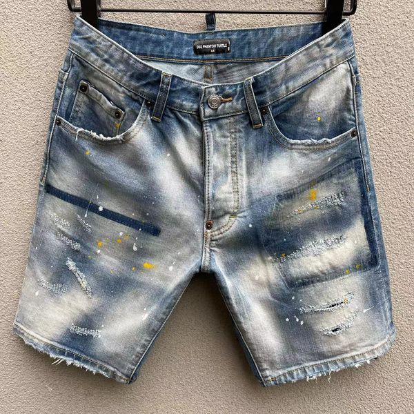 

dsq phantom turtle jeans men jean mens luxury designer skinny ripped cool guy causal hole denim fashion brand fit jeans man washed pants 518, Blue