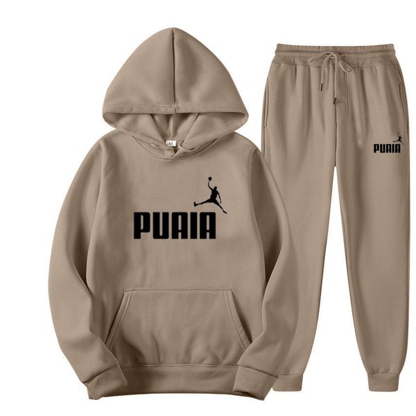 

designer sportswear men basketball hoodie tracksuits suit letters print high street loose sweatshirt joggers sweatpants sets casual mens swe, Gray