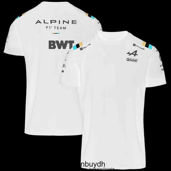 

cycling men's t-shirts official t shirts f1 formula one alpine team alonso new short sleeve racing competition summer outdoor t-shirt, White;black