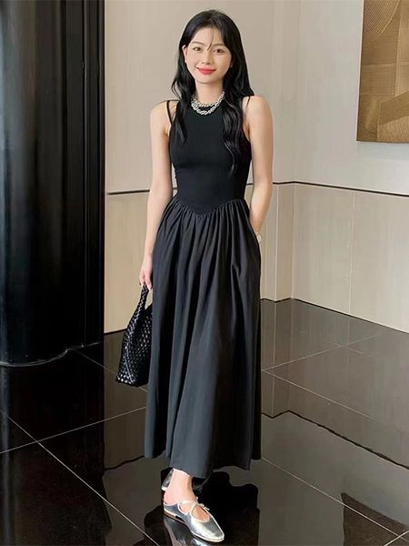 

party dresses bethquenoy summer dresses for women sleeveless black strap midi dress woman round neck casual dress party robe longue femme 23, White;black