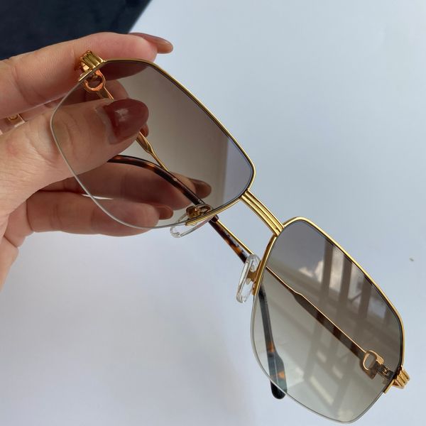 

vintage gold metal pilot sunglasses for men half frame sun glasses designers sunglasses shades occhiali da sole glasses uv400 eyewear with b, White;black