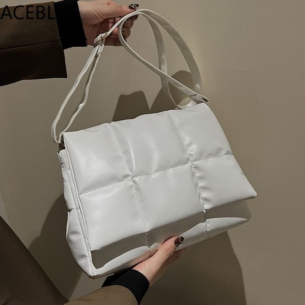 

shopping bags aceblue luxury brand large capacity tote bags pu leather quilted women's designer handbag ladies travel shoulder crossbod