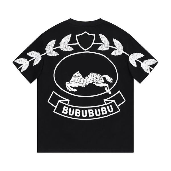 

men's t-shirts shirts mens women burbrerys designers t-shirts man chest printing letter luxurys clothing street polos clothes design, White;black