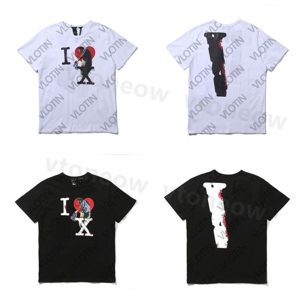 

2023 t-shirts summer mens t shirts women designers loose tees brand man shirt luxurys clothing street polos shorts sleeve vloness clothes 2, White;black