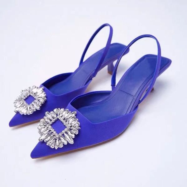 

sandals summer pointed toe women wear baotou set of feet allmatch banquet woman flat shoes 230313, Black