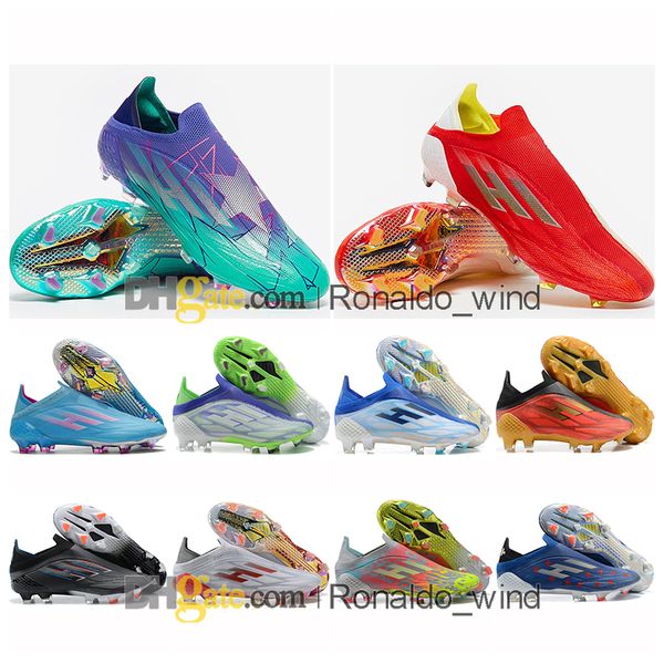 

gift bag mens high football boots x speedflow fg firm ground cleats messis f50 x ghosted soccer shoes outdoor trainers botas de futbol, Black