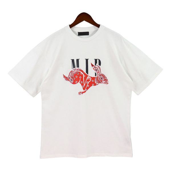 

mens designer t shirt men womens tees with letter pattern print man casual oversize hip, White;black