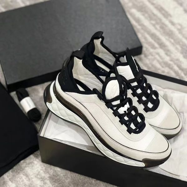 

designer sneakers calfskin women casual shoes reflective shoes vintage suede trainers classic stylist men sneaker patchwork leisure shoe pla, Black