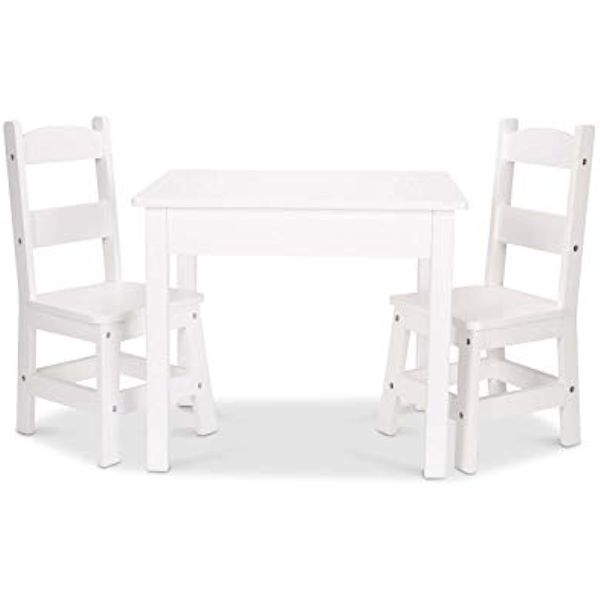 

melissa doug wooden table chairs white