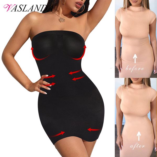 

waist tummy shaper women shapewear strapless full slips for under dresses tummy control slips slimming skirts full body shaper seamless unde