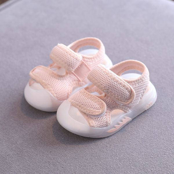 

first walkers summer baby sandals 0-2 years old soft bottom non-slip children's shoes mesh girls beach shoes baby 230314